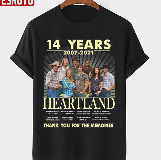 14 Years Heartland Thank You For The Memories Unisex T-shirt
