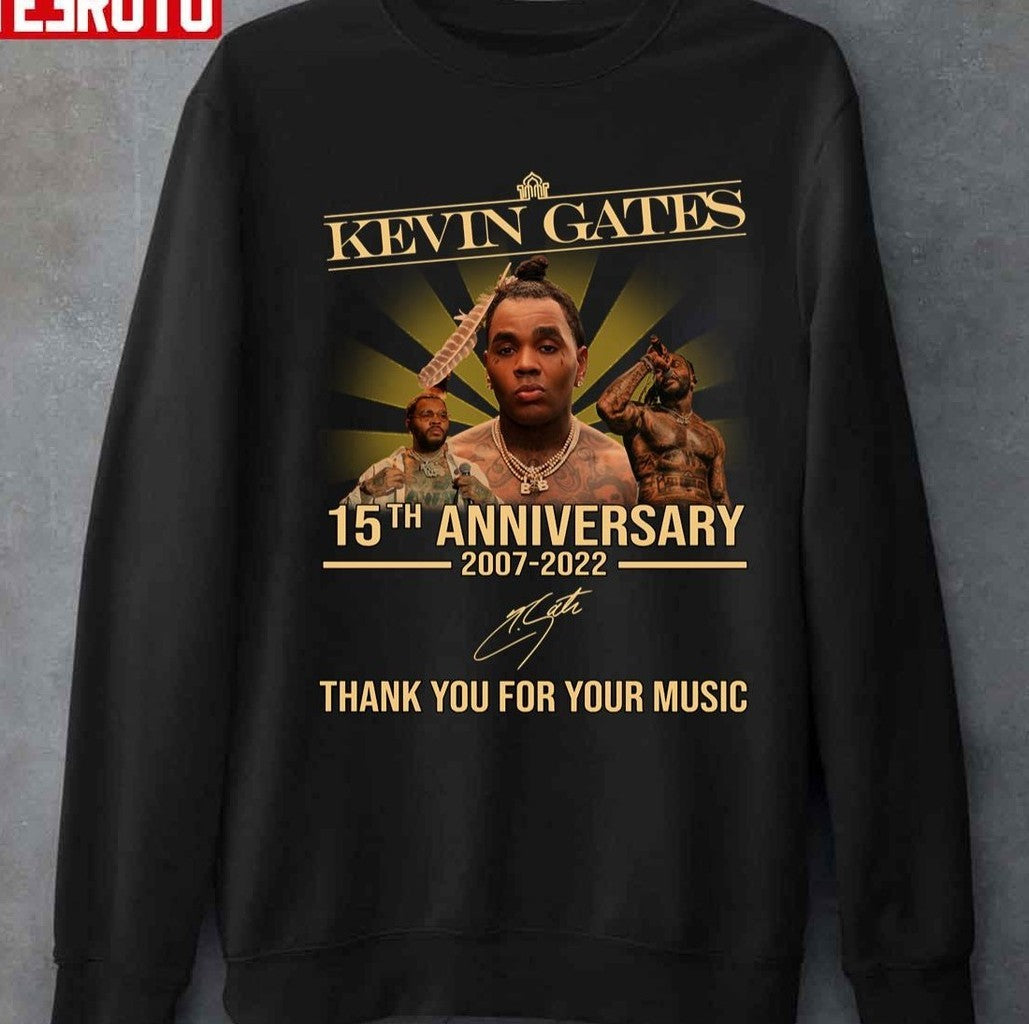 15th Anniversary Thank You For Memories Kevin Gates Signatures Unisex T-Shirt