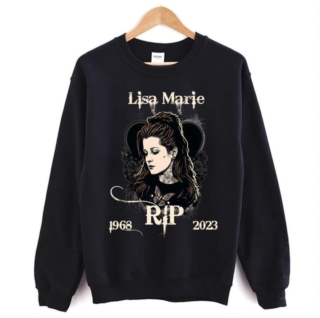 1968 2022 Lisa Marie Presley Rip Rest In Peace Memorial Unisex Sweatshirt