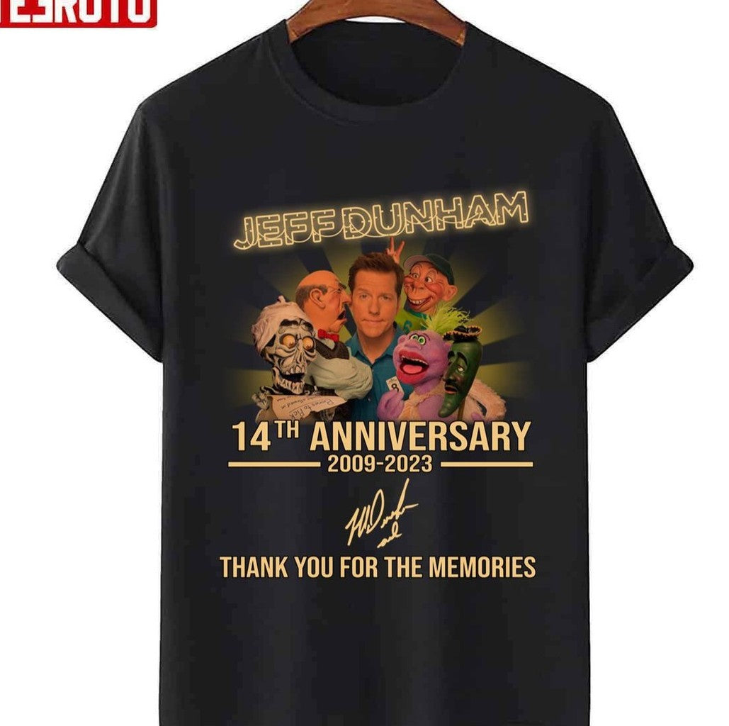 14th Anniversary Jeff Dunham 2009 2023 Thank You For Memories Signatures Unisex Sweatshirt