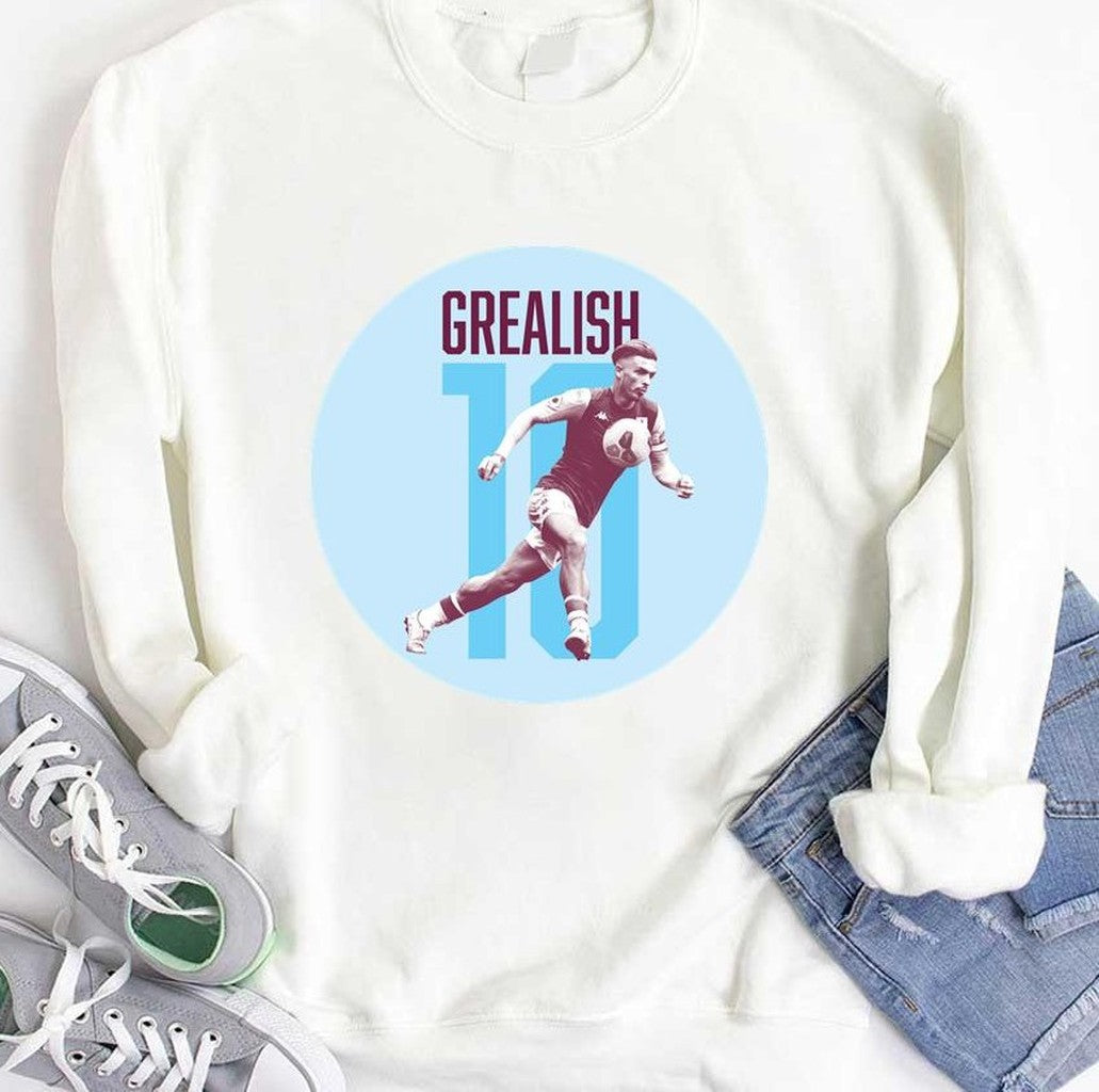 #10 English Football Sport Jack Grealish Art Unisex Hoodie