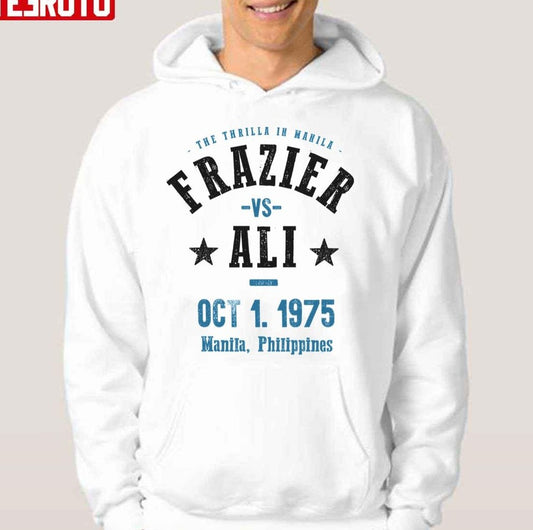 1975 Philippines Ali Vs Frazier The Thrilla In Manila Unisex Hoodie