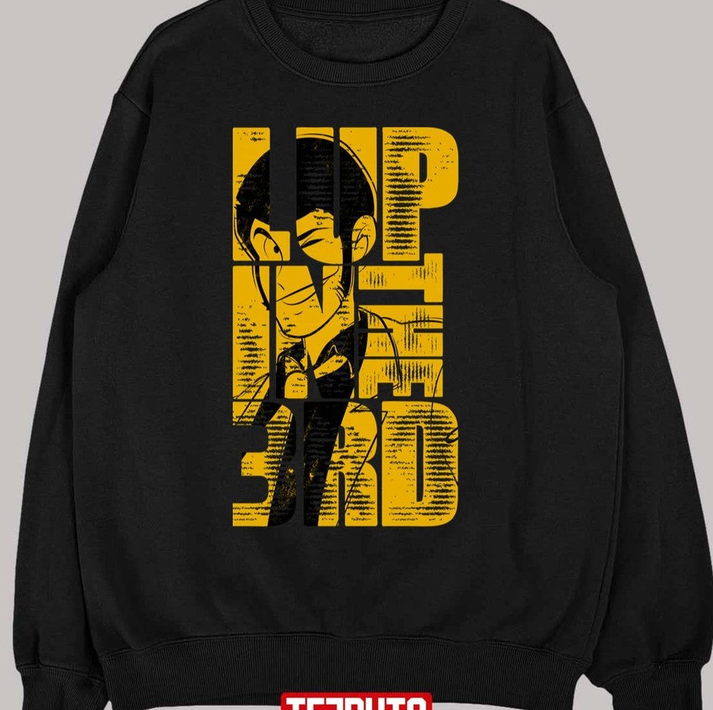 066 Lupin Font Yellow Design Lupin Cartoon Unisex T-Shirt