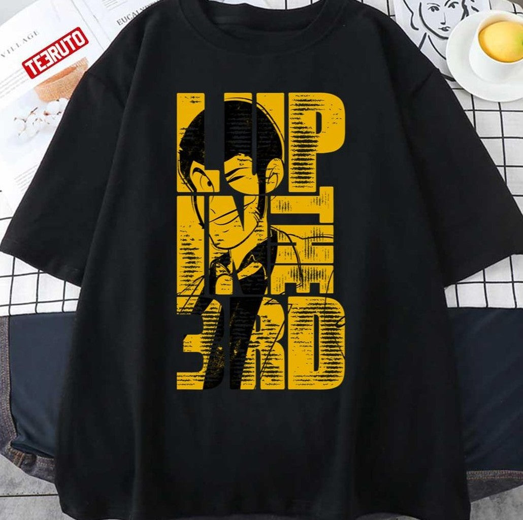066 Lupin Font Yellow Design Lupin Cartoon Unisex T-Shirt