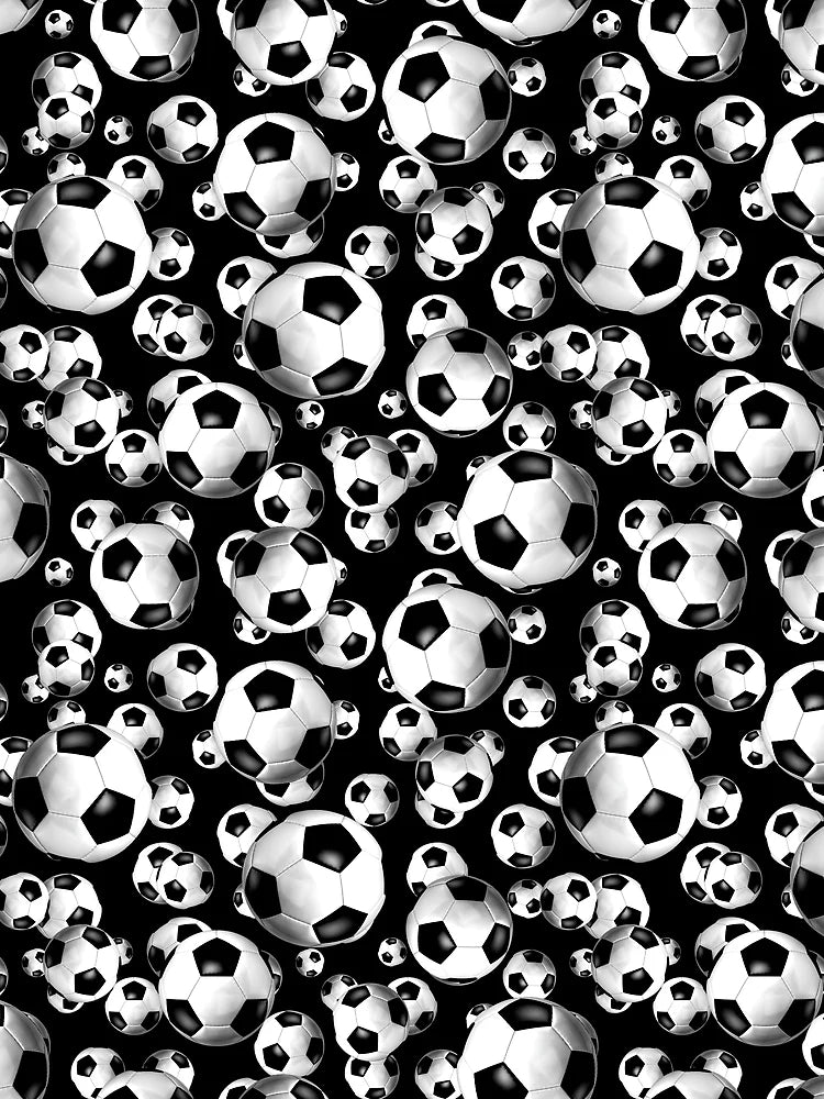 3D look soccer balls pattern