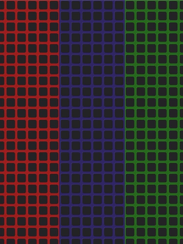 3d Square Pattern on Spartan Crimson, Deep Koamaru and Green Colors