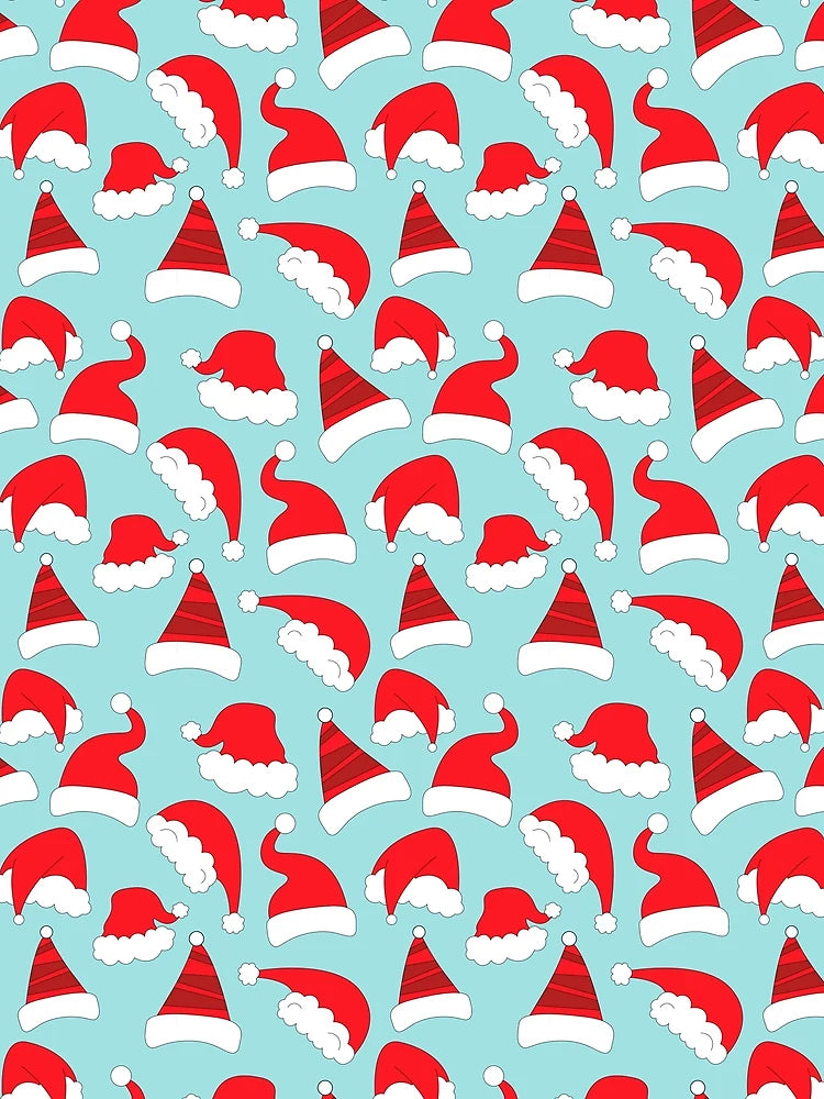 Adorable Christmas Santa Hats - Light Blue