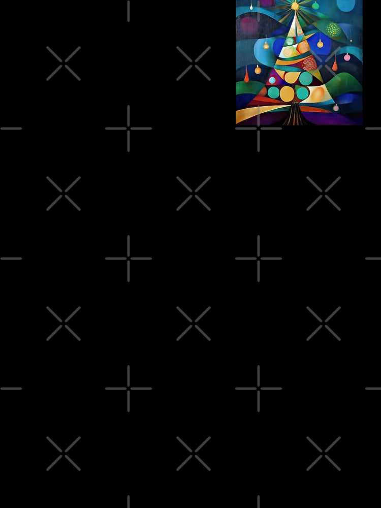 Abstract Christmas Tree - Modern Geometric Holiday Art