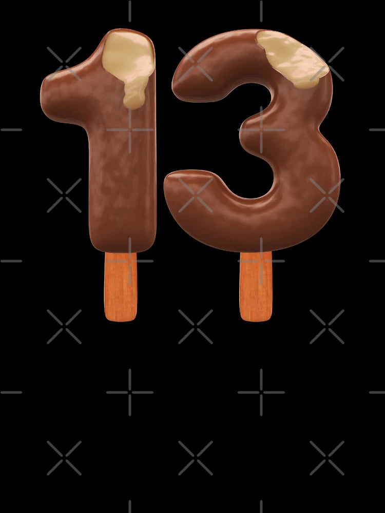 13 Ice Cream Thirteen Number 3d Chocolate