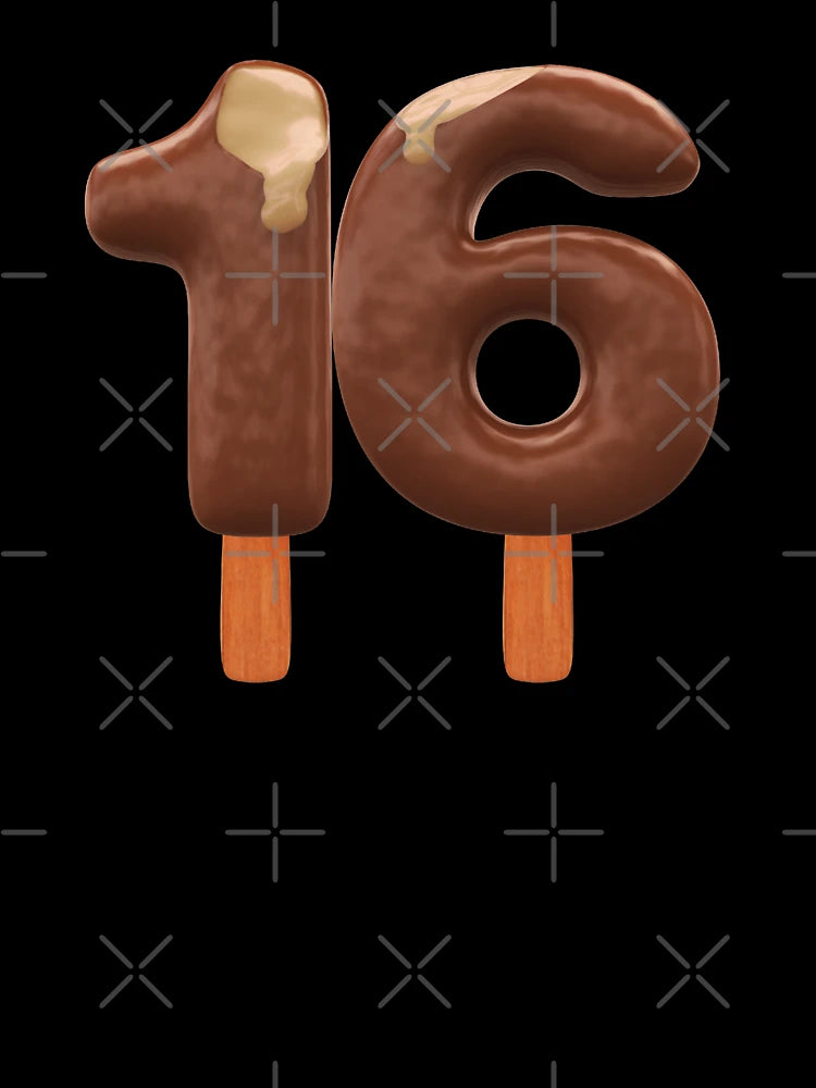 16 Ice Cream Sixteen Number 3d Chocolate