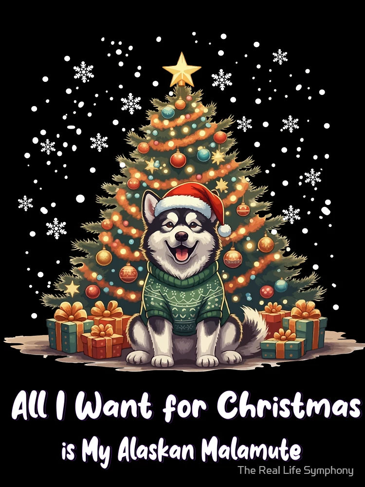 All I Want for Christmas Is My Alaskan Malamute – Holiday Dog