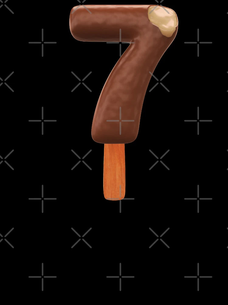 7 Ice Cream Seven Number 3d Chocolate