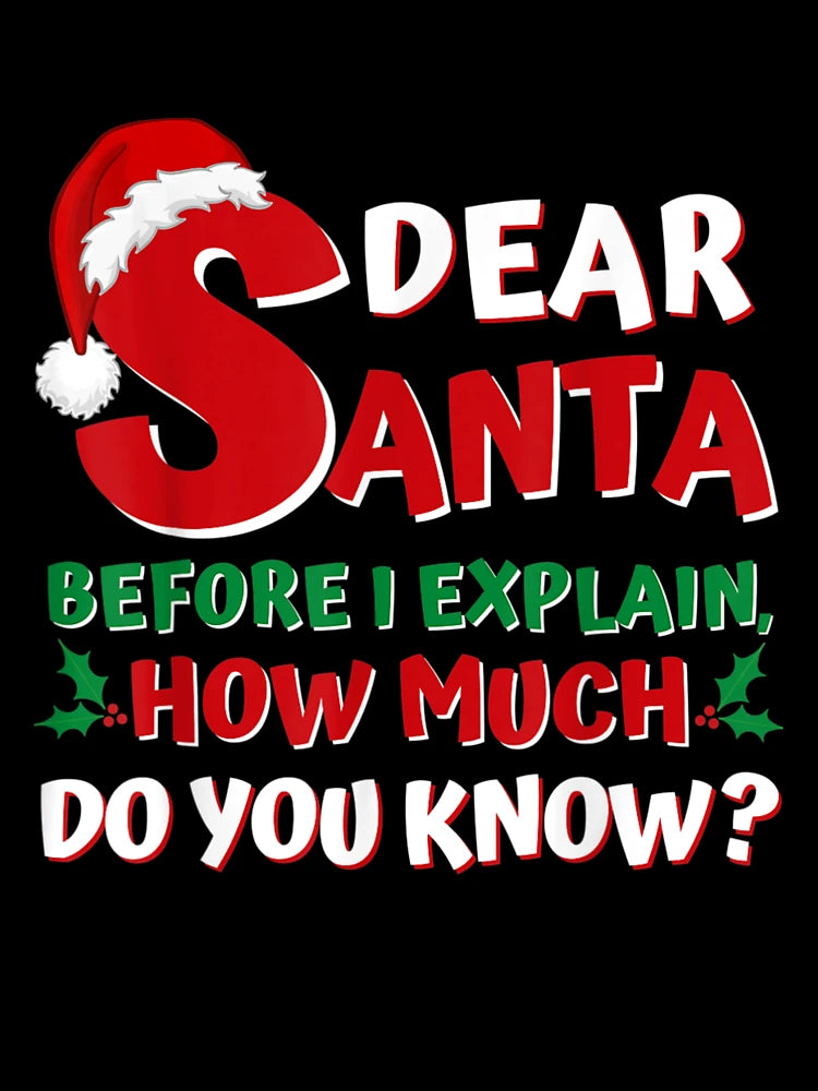2021 Funny Christmas s Kids Adults Santa I Can Explain