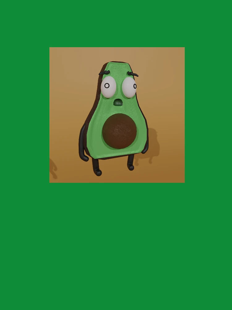 3D avocado