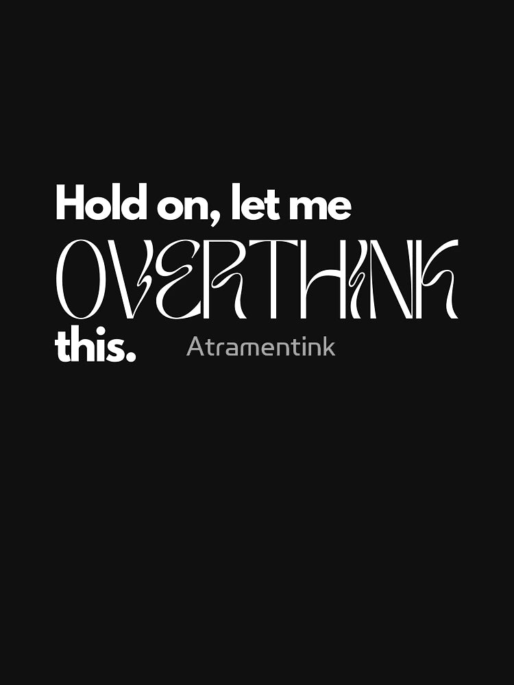 Overthinking mindset in white