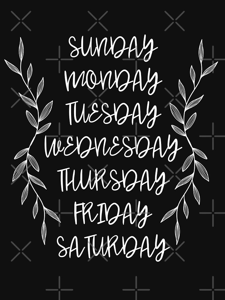 All Days Minimal Design (White)