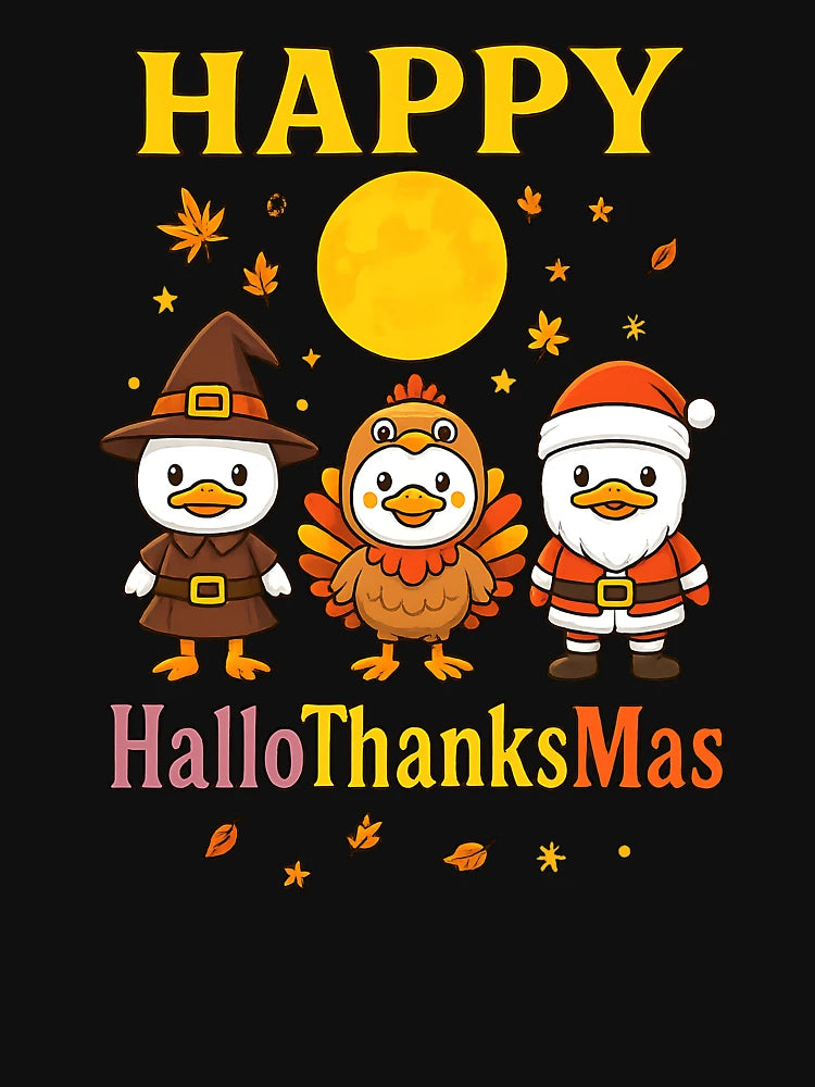 Duck Witch Turkey Santa Claus Costume Happy Hallothankmas