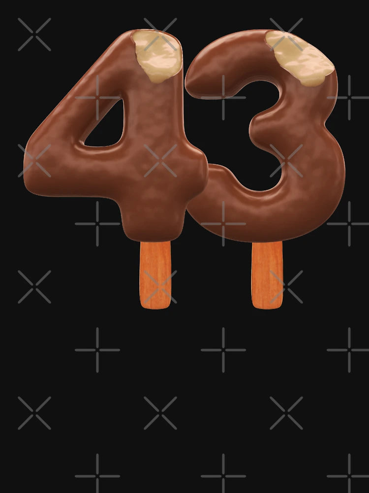 43 Ice Cream Fourty Three Number 3d Chocolate