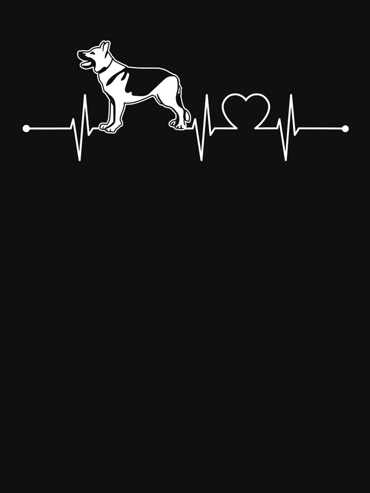 Dog Lover Gift Idea Dog Breed Heartbeat German Shepherd Premium