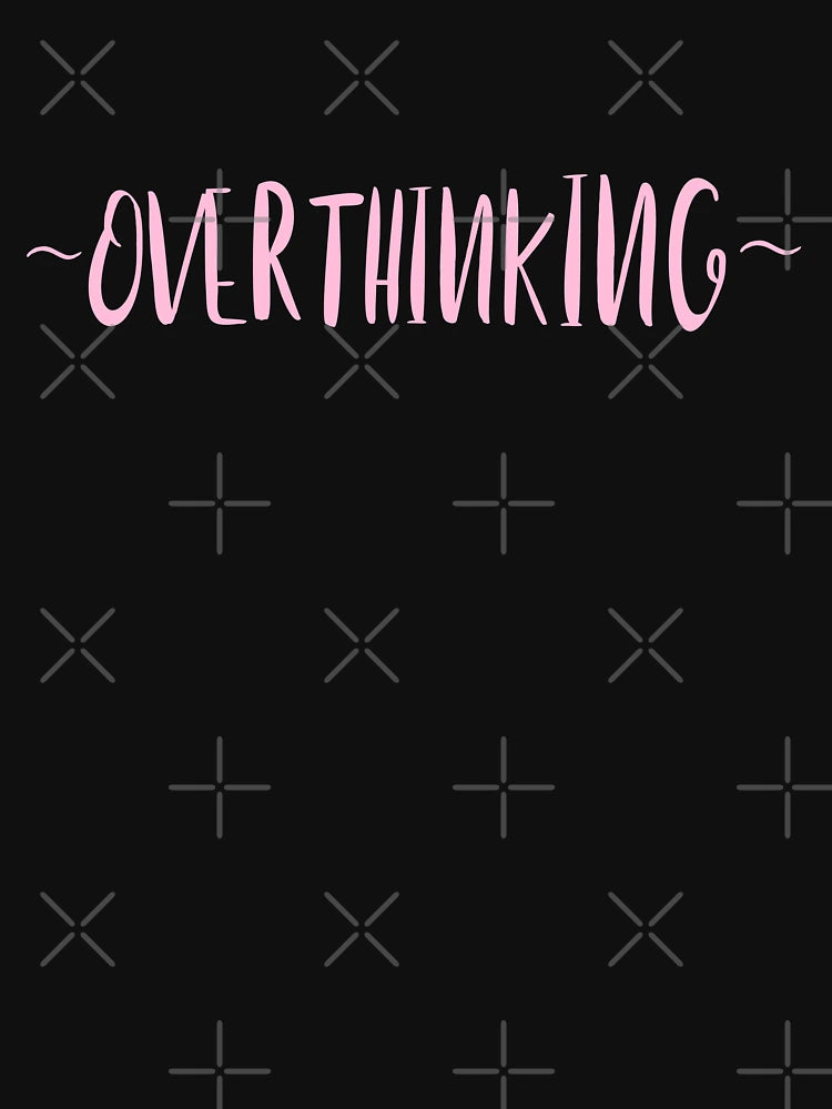 Overthinking Minimalist Bold Text Sticker (Pink)