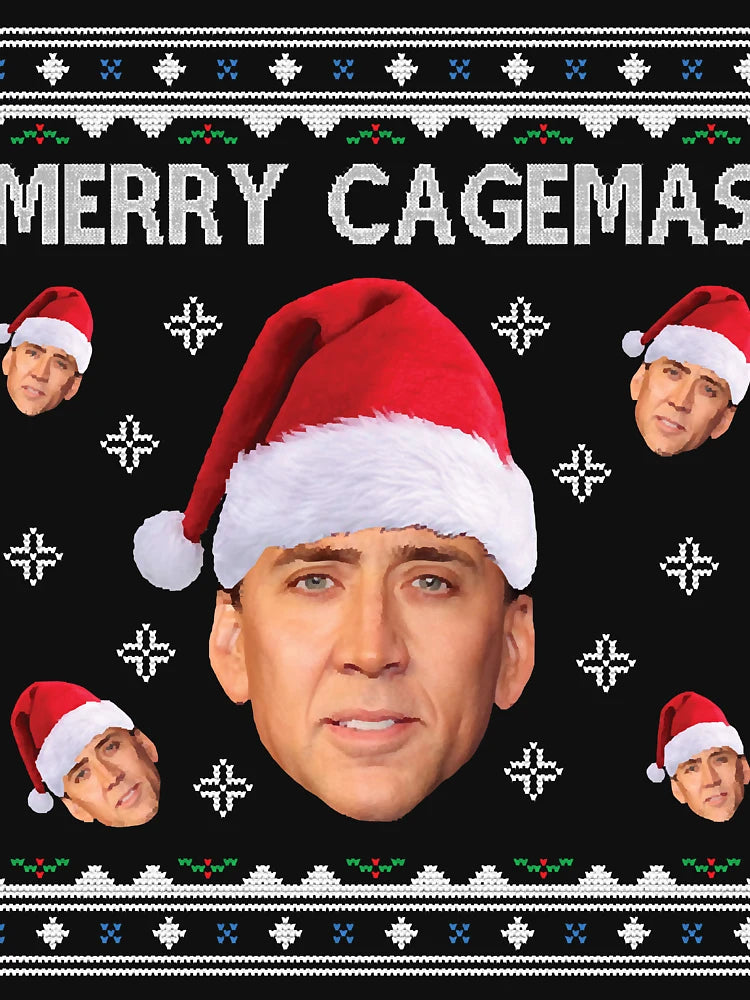 Merry Cagemas Christmas Nicolas Cage Knit