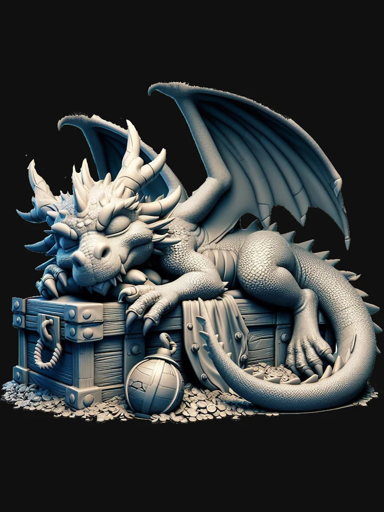 dragon sleeping on treasure