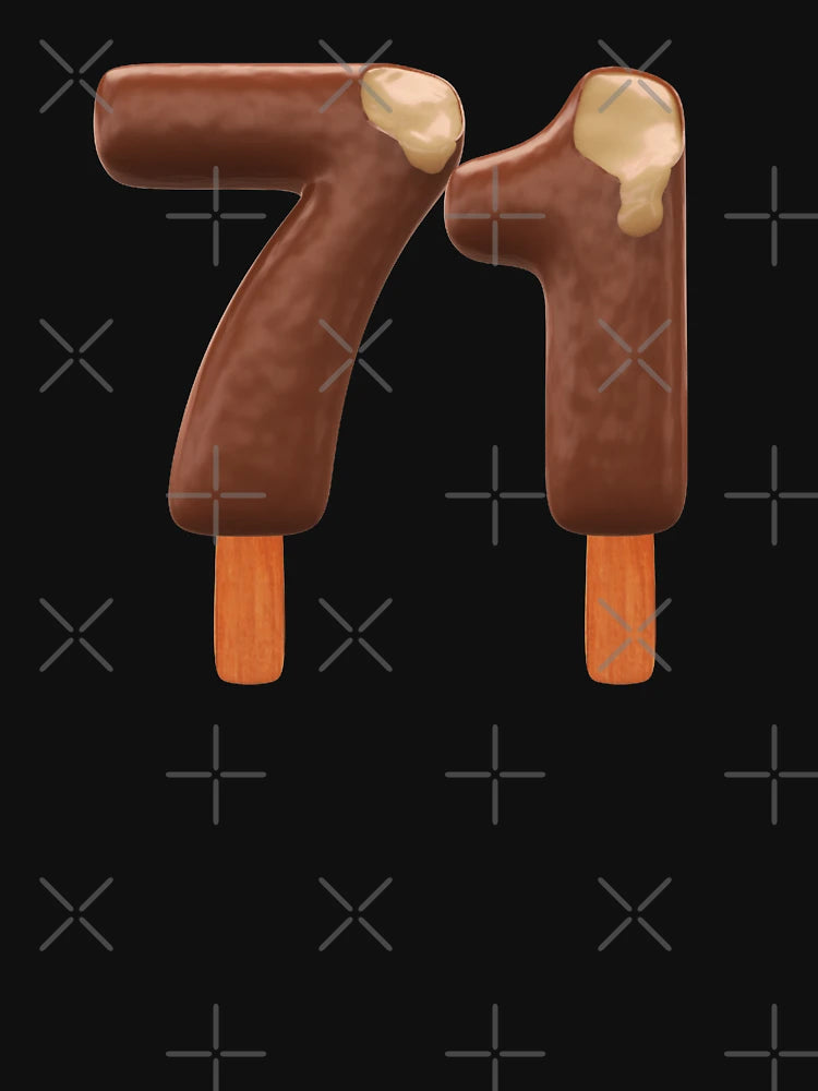 71 Ice Cream Seventy One Number 3d Chocolate