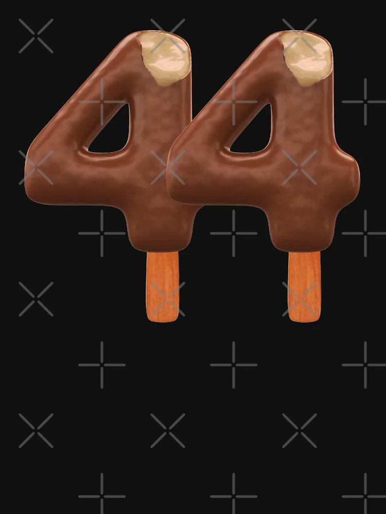 44 Ice Cream Fourty Four Number 3d Chocolate