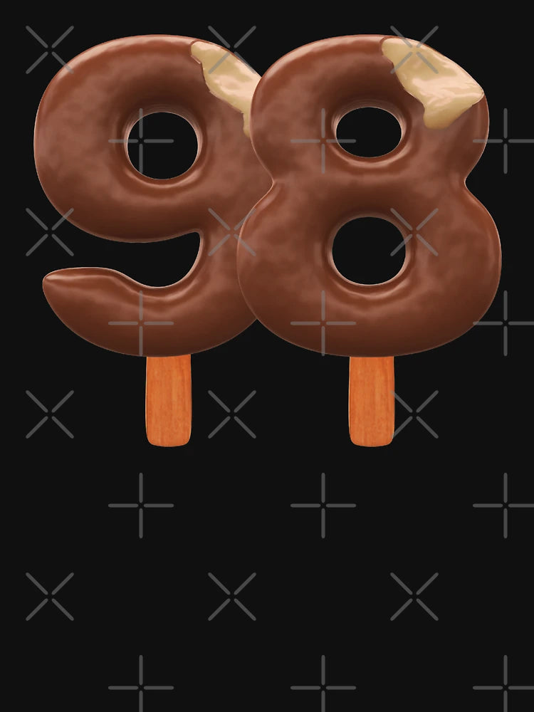 98 Ice Cream Ninenty Eight Number 3d Chocolate