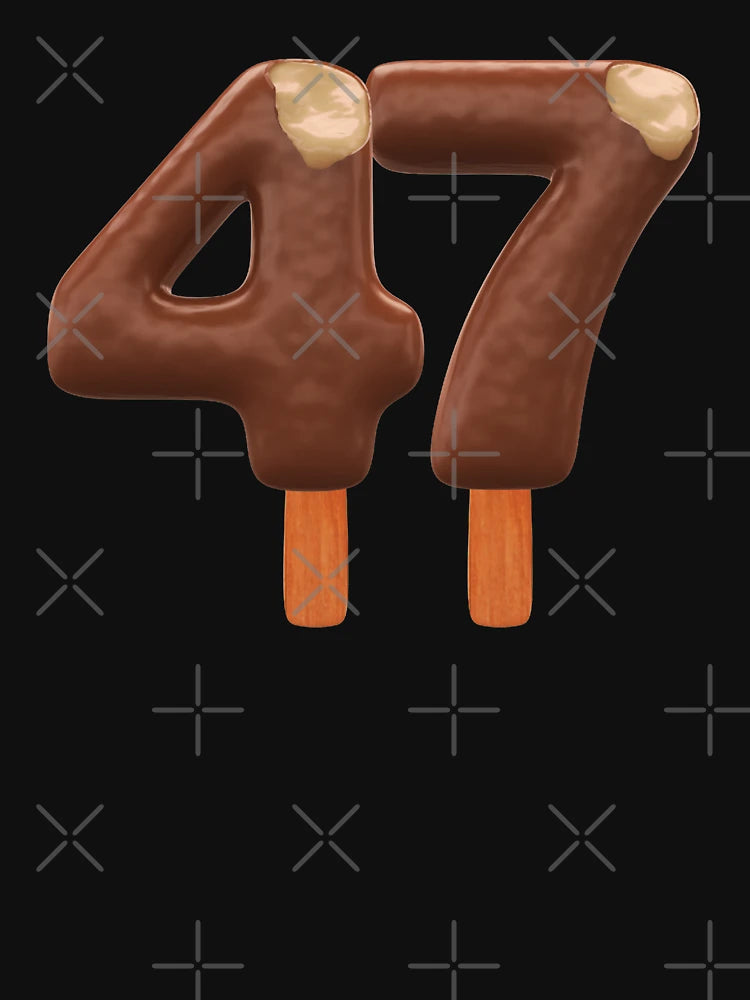 47 Ice Cream Fourty Seven Number 3d Chocolate