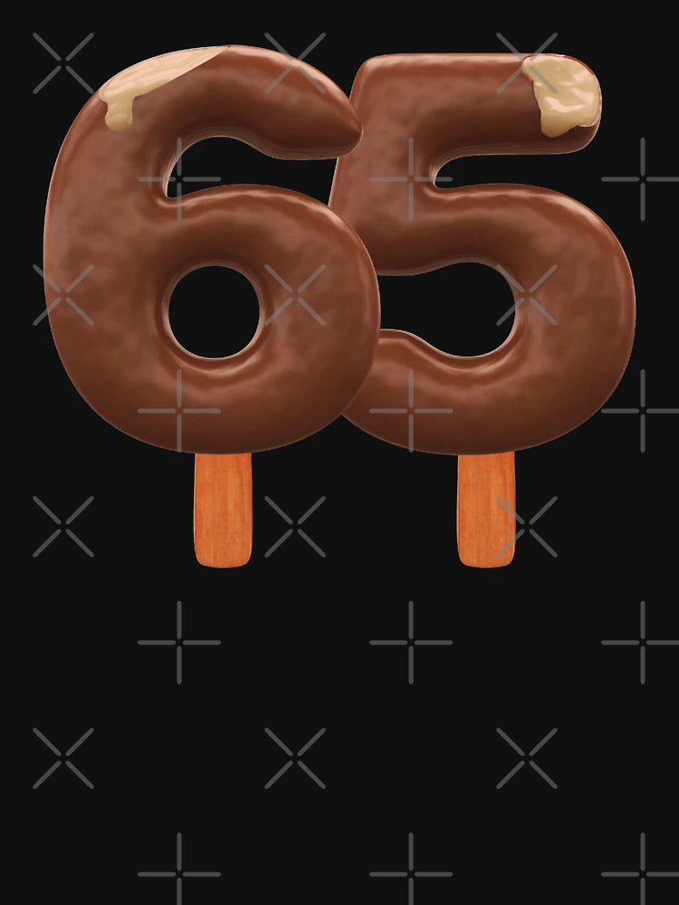 65 Ice Cream Sixty Five Number 3d Chocolate