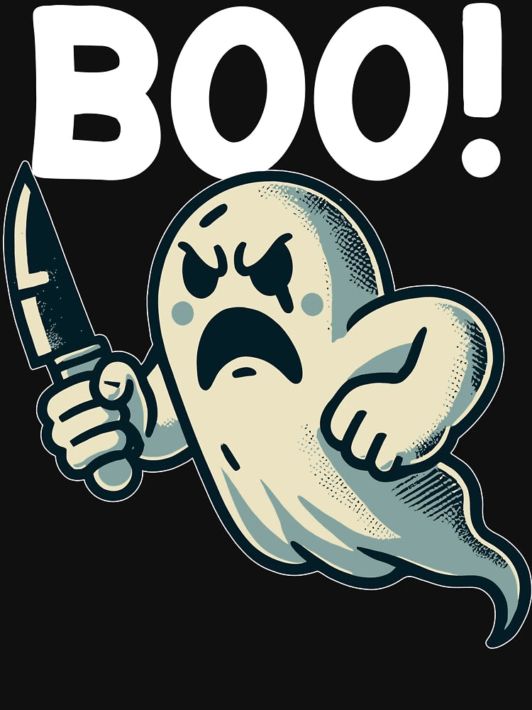 A ghost carrying a knife