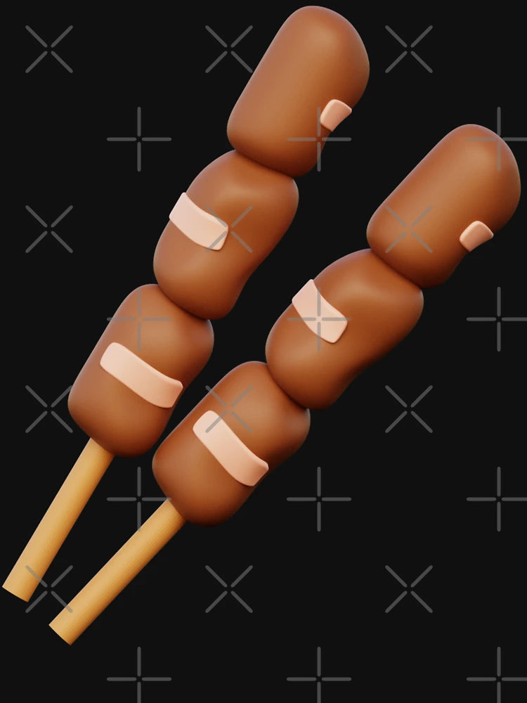 3D Indonesian Food Satay
