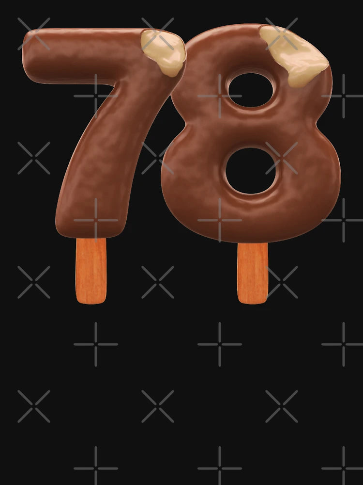 78 Ice Cream Seventy Eight Number 3d Chocolate