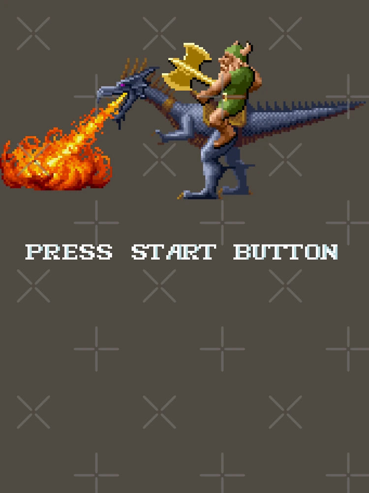 Golden Axe Pixel Style- Retro DOS game fan shirt #2