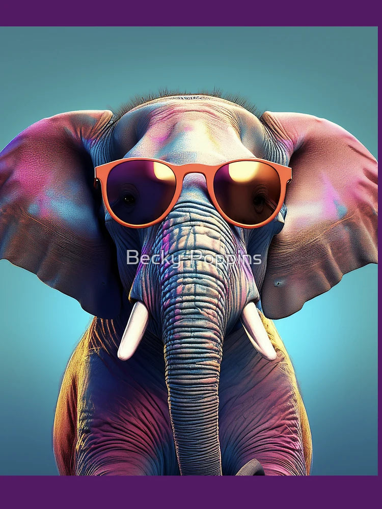Don't Forget Your Glasses - Stylish Hipster Elephant