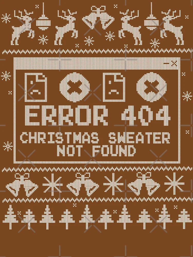 Error 404 Christmas Sweater Not Found Ugly Christmas Jumper Knitted Red