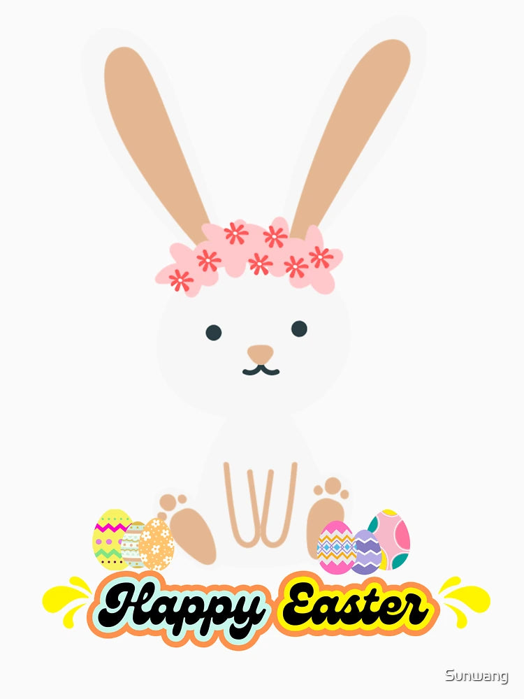 Easter bunny wishing you a happy easter