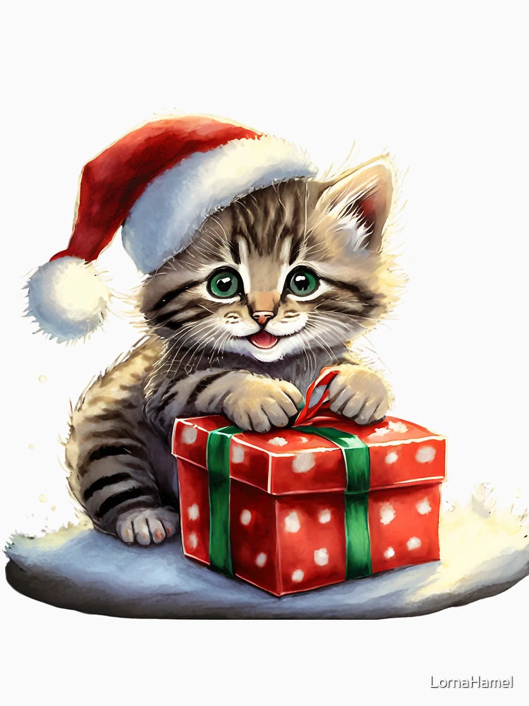A Whimsical Kitten With a Gift