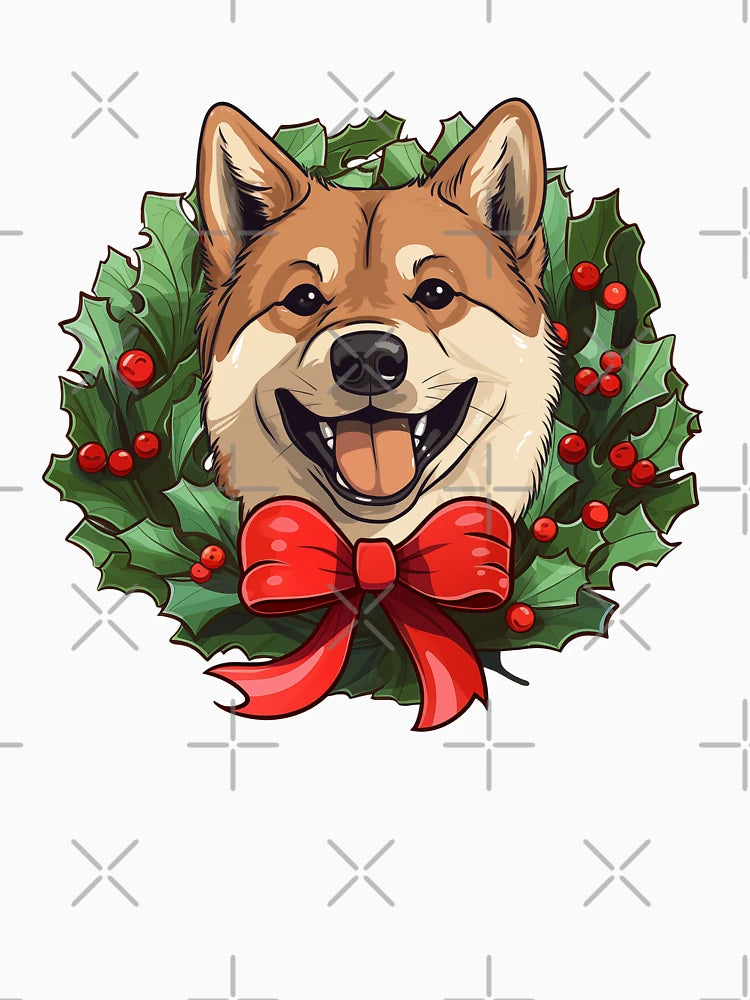 Akita - Christmas Wreath Dog
