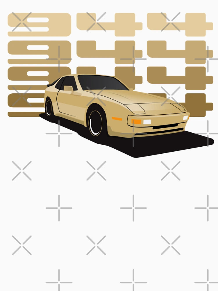 1986 Porsche 944 Gold illustration