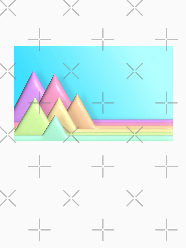 3D triangle pastel color background.