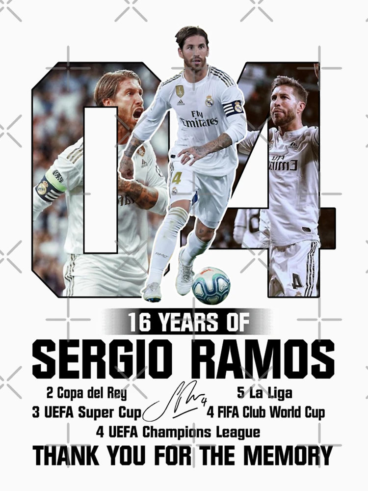 16 Years Of Sergio Ramos- Thank You For The Memory Shirt Gift For Fans, Gift For Men and Women, Gift Halloween Day, Gift Thanksgiving, Gift Christmas Day