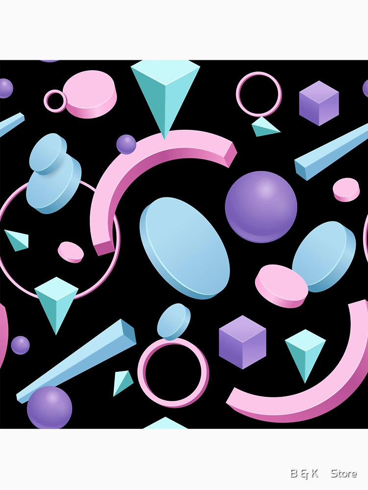 3D Shapes Background 3