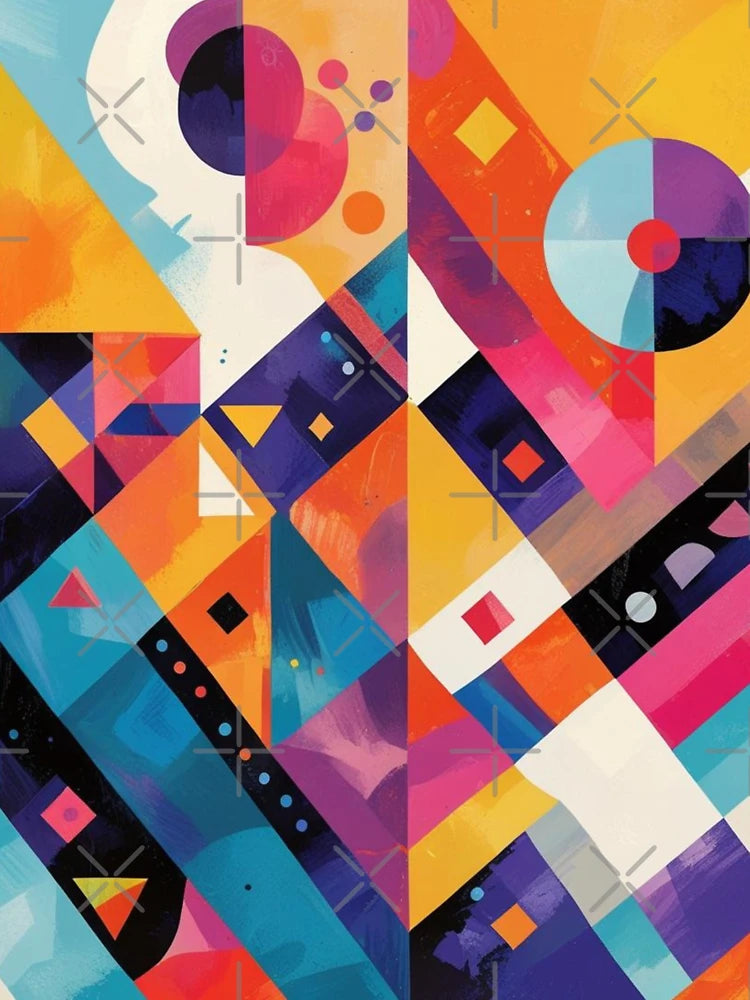 Abstract Geometric Rainbow Pattern 6