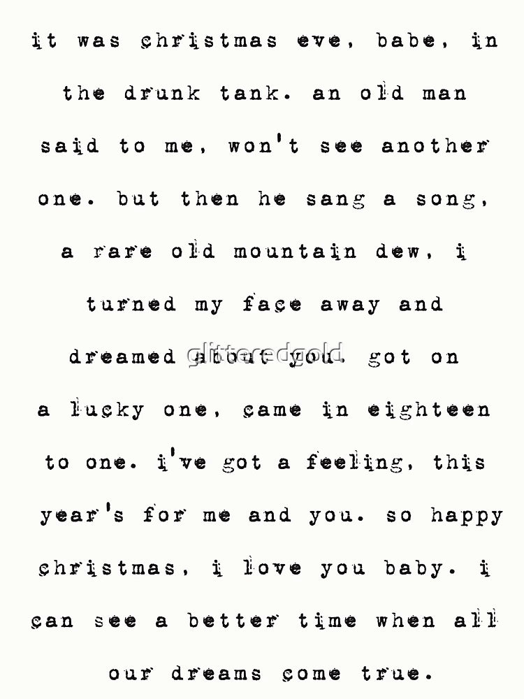 Fairytale of New York.
