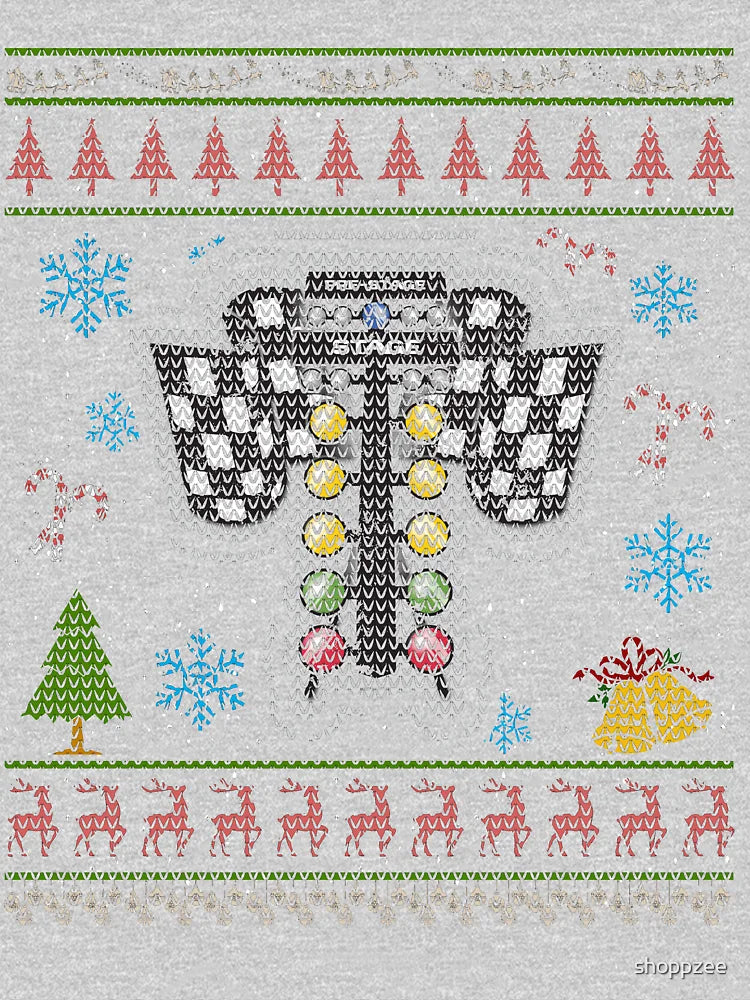 Drag Racing Shirt Christmas Tree Ugly Shirt Auto Racing