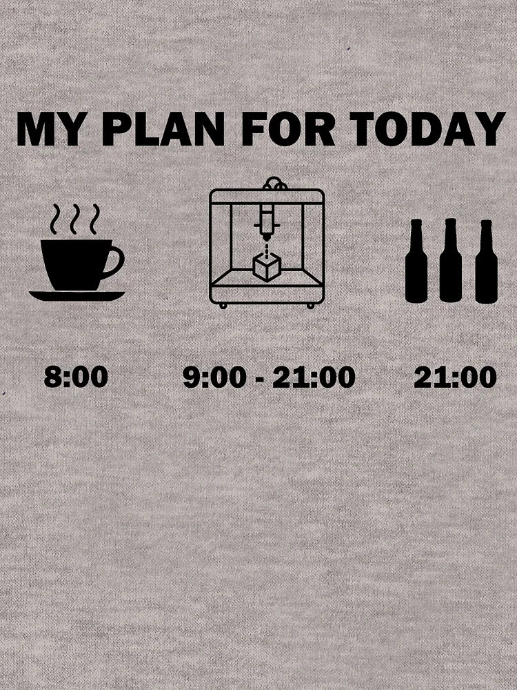 3D printer printing daily schedule beer hobby gift