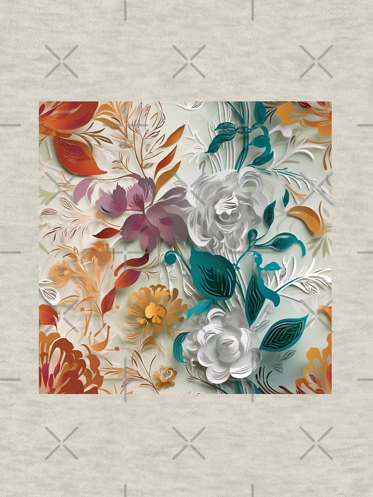 3D paper illustration of floral arrangement in shades of lavender and pink