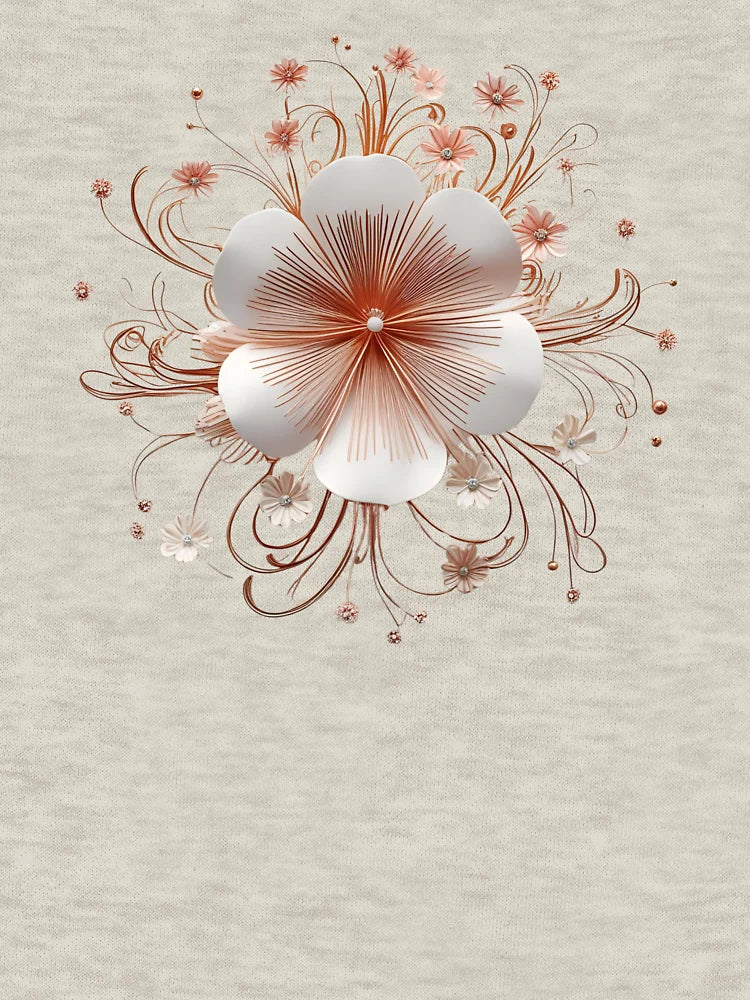 3D delicate lacey pink & flower